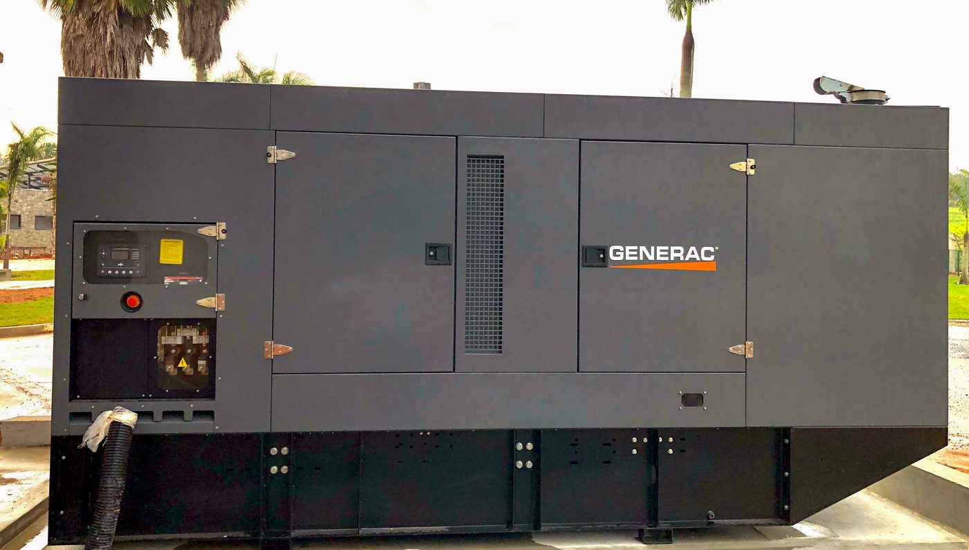 Gerador Generac da linha diesel: instalado em obra