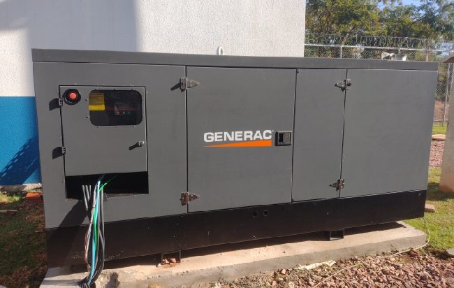 Gerador Generac da linha diesel: instalado em obra