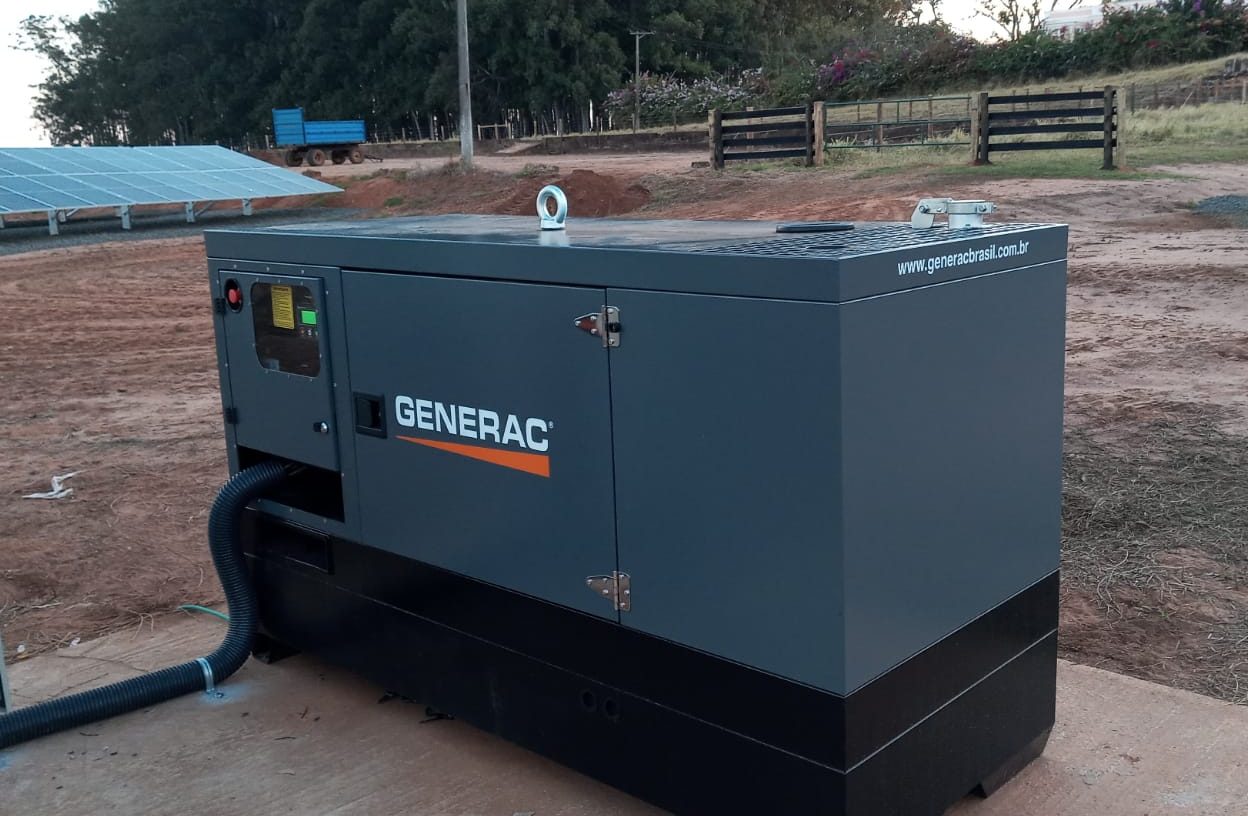 Gerador Generac da linha diesel: instalado em obra