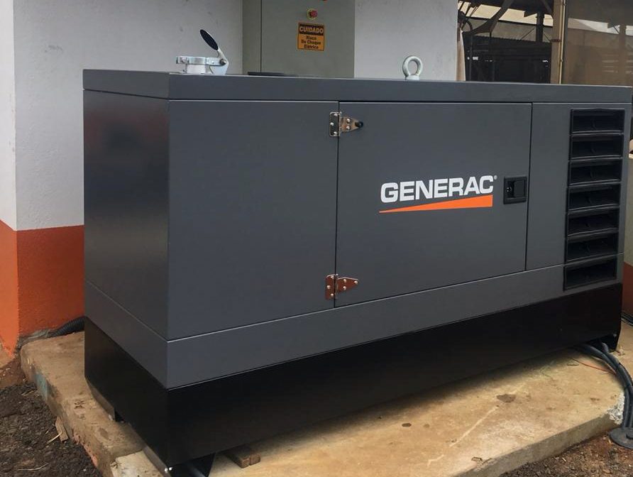 Gerador Generac da linha diesel: traseira, foto de obra