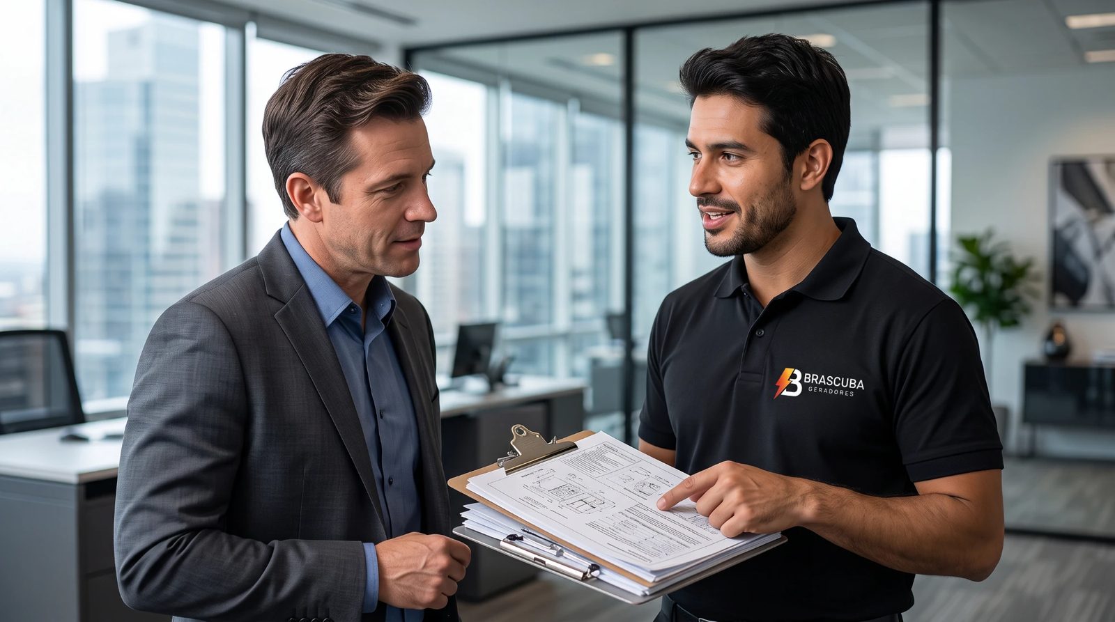 Proposta técnica sendo apresentada